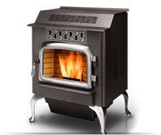 image of pellet stove